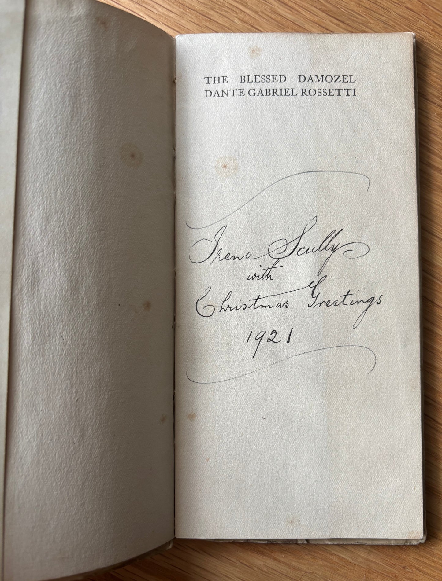 Jessie M King THE BLESSED DAMOZEL Foulis ROSSETTI POETRY Paul Woodroffe Poem
