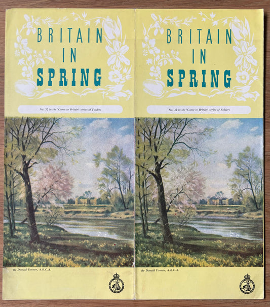 Donald Towner BRITAIN IN SPRING Come To Britain No 32 Leaflet 1950’s - transpontinebooks