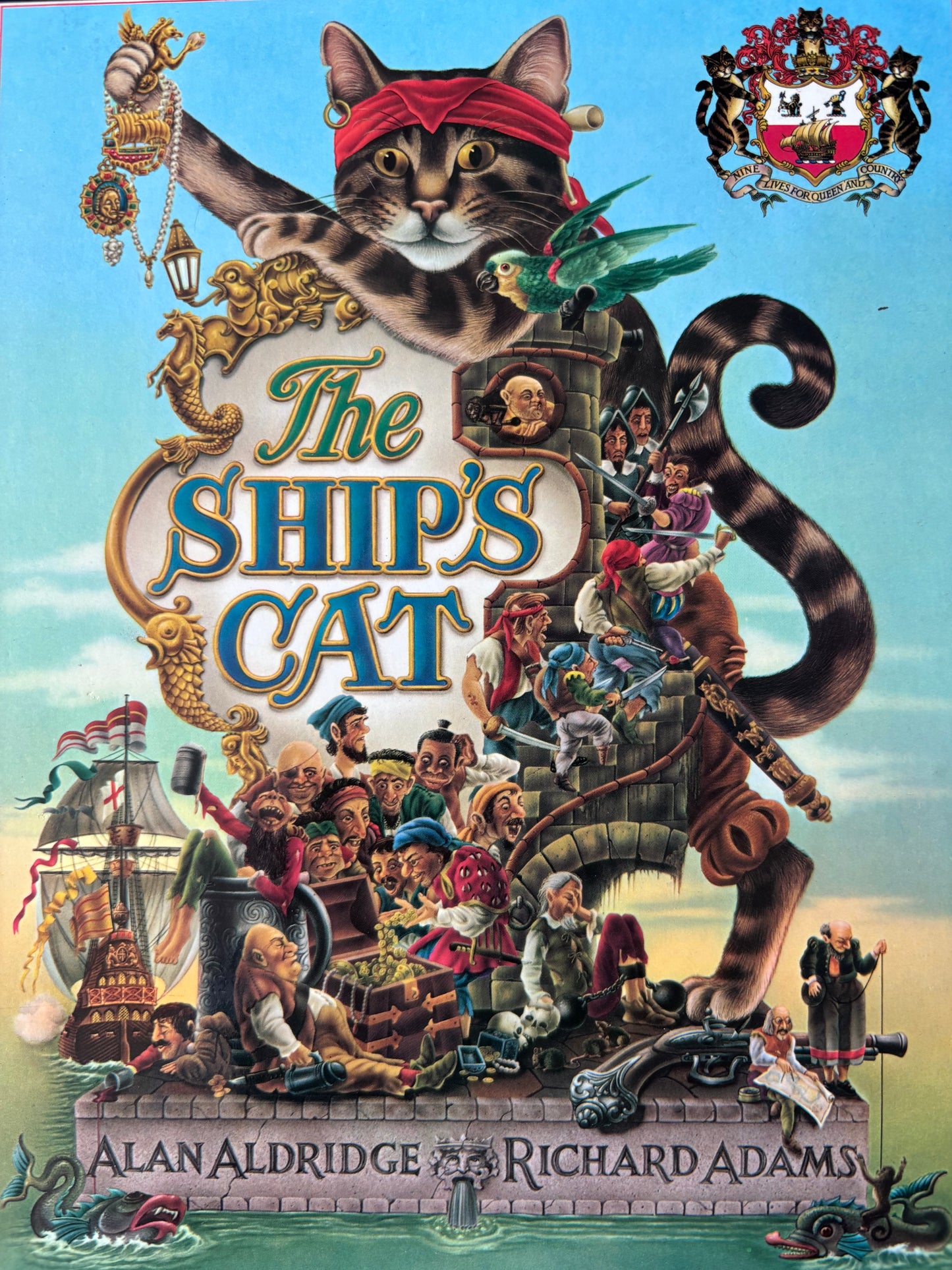 Alan Aldridge Signed drawing THE SHIP’S CAT Richard Adams HB 1st Ed 1977 Illustrated