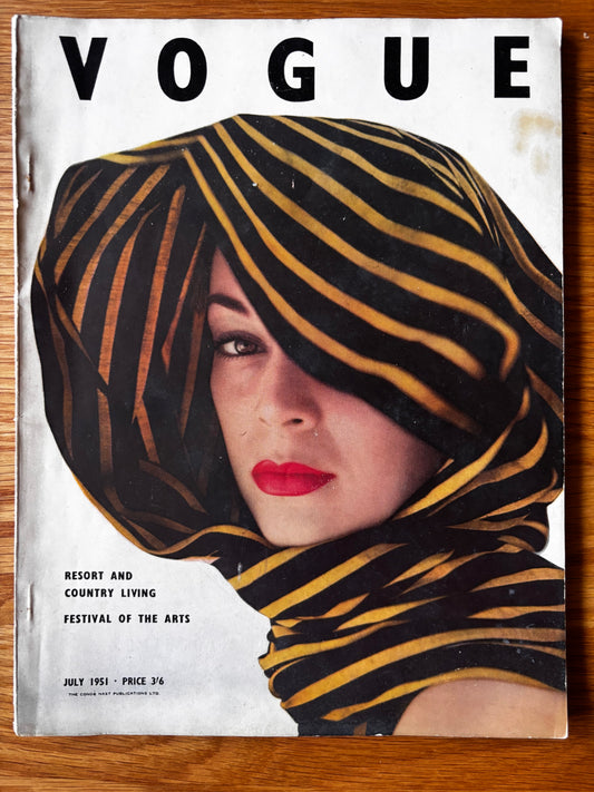 VOGUE MAGAZINE July 1951 Festival Of Arts SUMMER FASHION Conde Nast Photo’s Britain