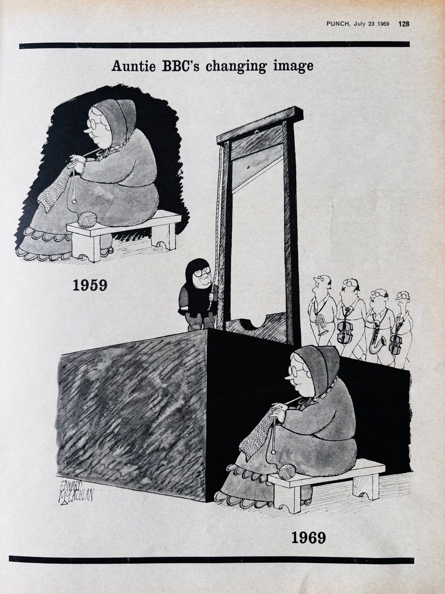 Michael Trevithick PUNCH MAGAZINE July 1969 60's ART ADVERTS CARTOONS POP