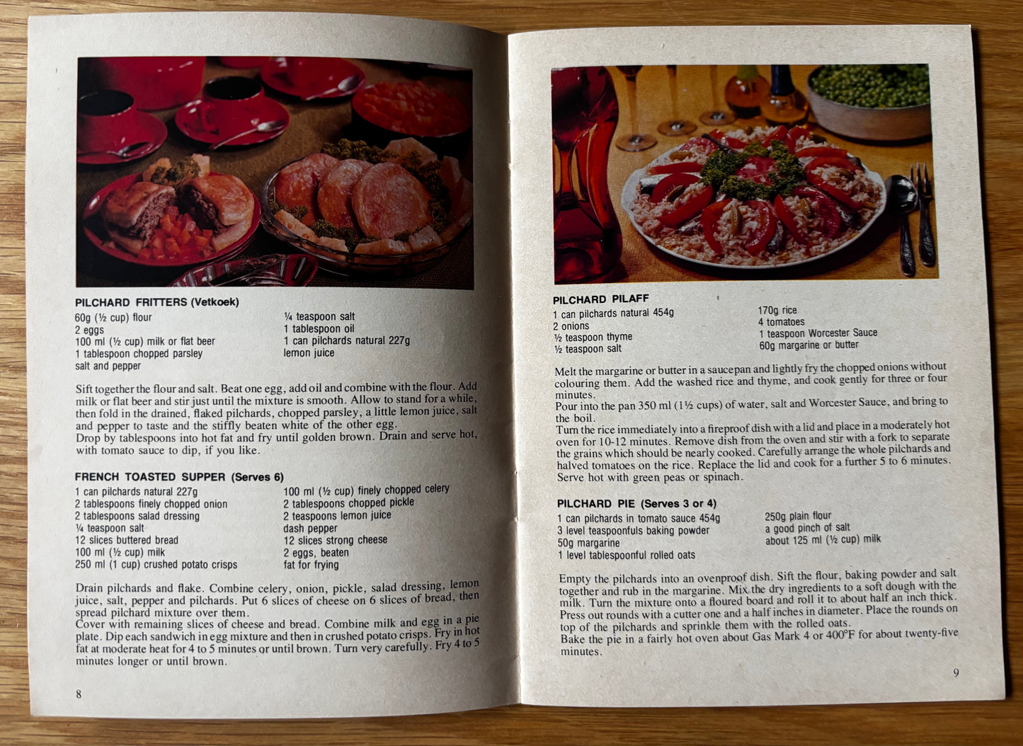 Vintage PILCHARD RECIPES Booklet CANNED FISH Advisory Bureau COOKBOOK