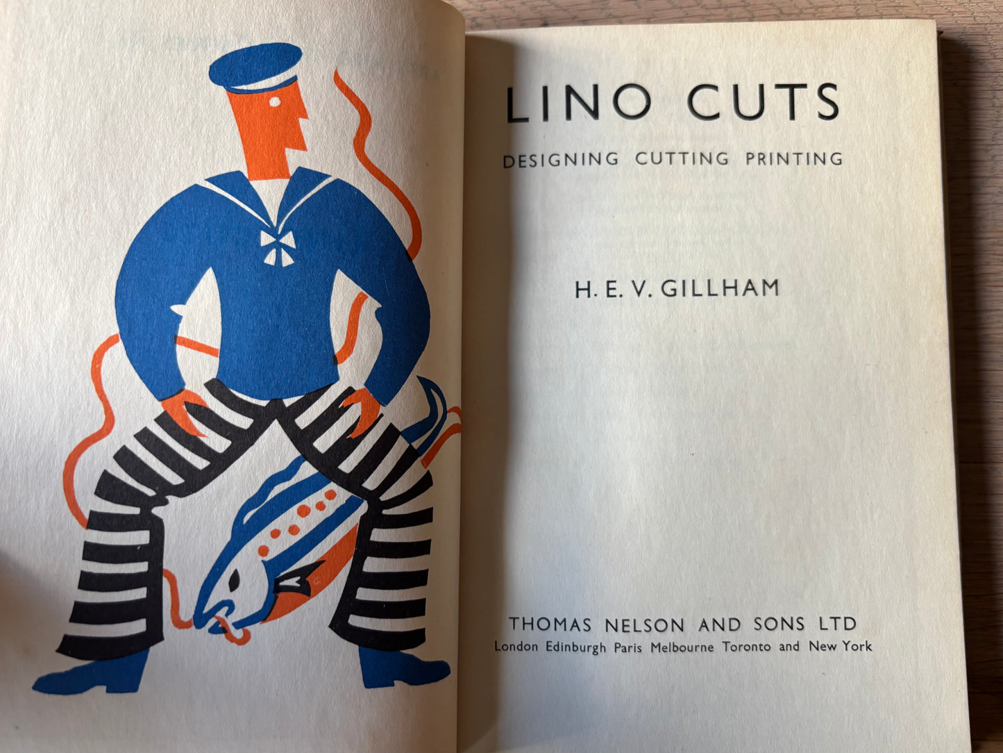H E V Gillham LINOCUTS 1947 DJ Printing Printmaking CRAFT BOOK
