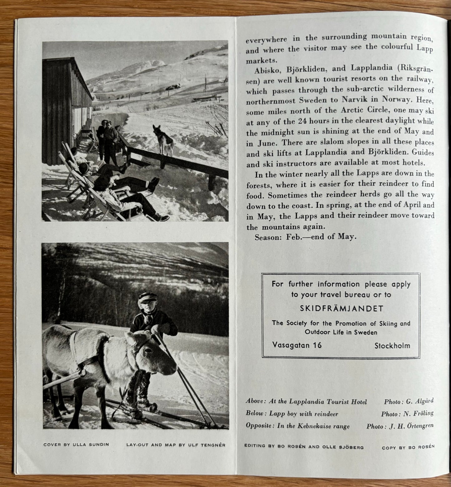 Vintage 1940’s WINTER IN SWEDEN Tourist Holiday Booklet Travel