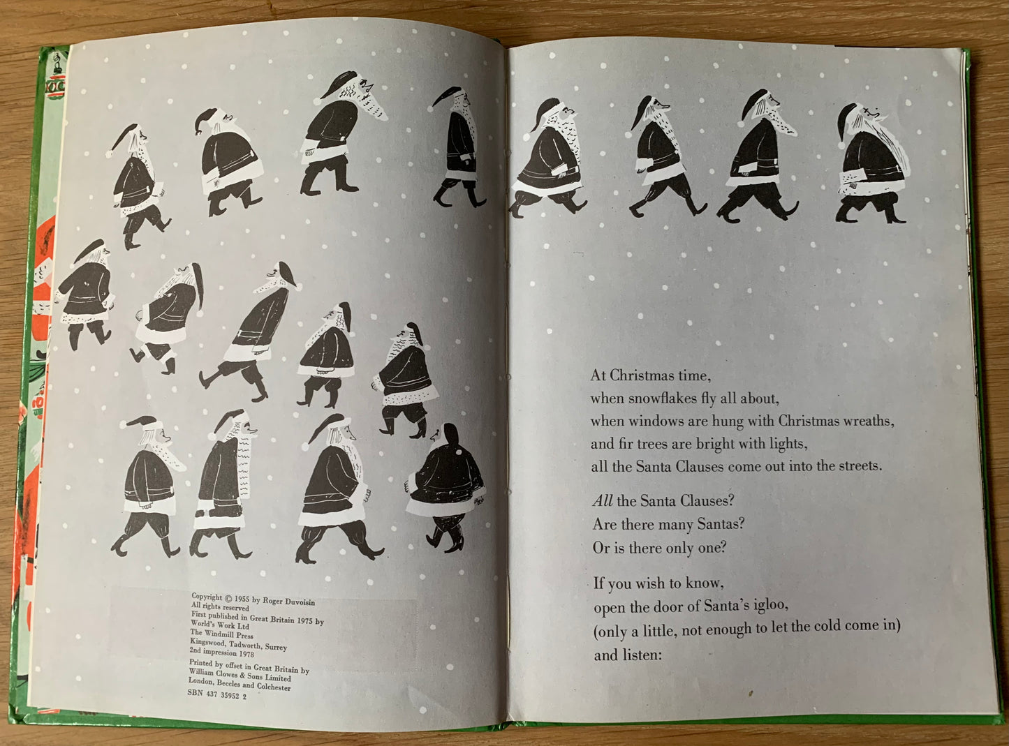 Roger Duvoisin ONE THOUSAND CHRISTMAS BEARDS 1978 2nd Imp SANTA CLAUS STORY