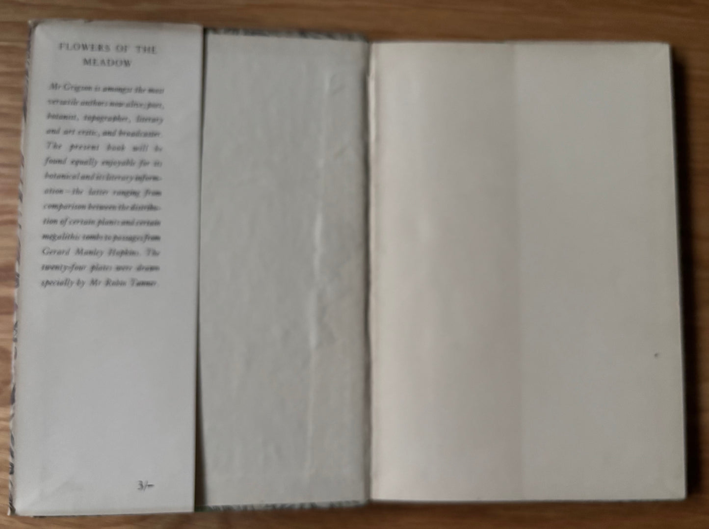 Robin Tanner FLOWERS OF THE MEADOW King Penguin Book DJ 1950 Geoffrey Grigson