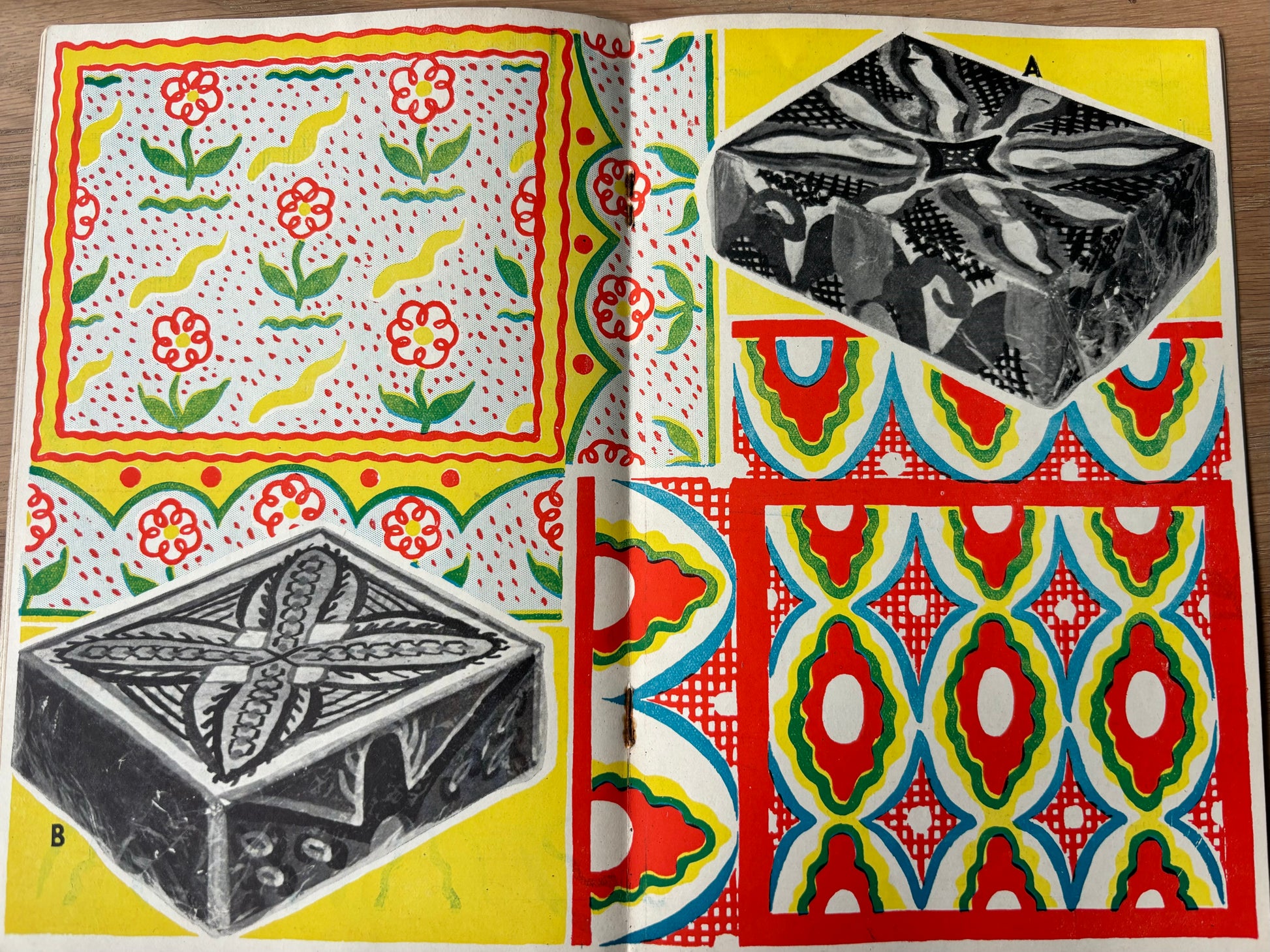 1950 ART AND CRAFT MAGAZINE Lettering CHILD EDUCATION Decorated Boxes - transpontinebooks