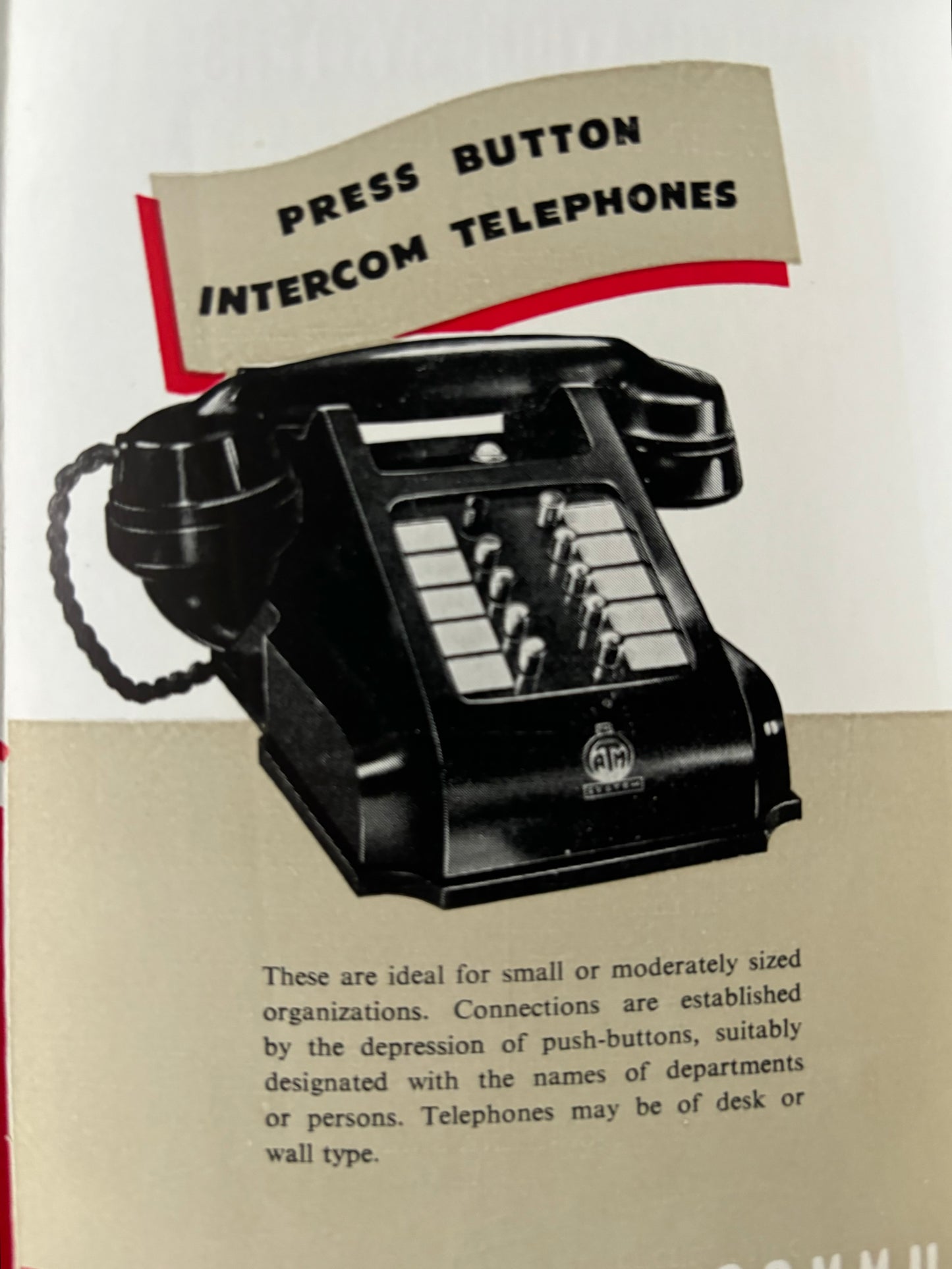 1950’s AUTOMATIC TELEPHONE BOOTH BOWLER HAT Leaflet