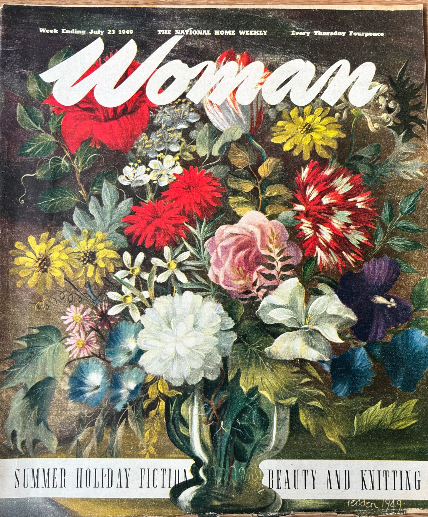 Mary Fedden WOMAN MAGAZINE July 23 1949 1940’s style VINTAGE ART - transpontinebooks