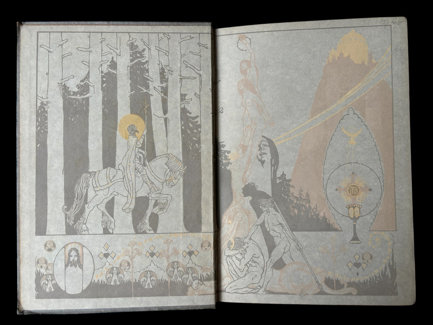 Willy Pogany PARSIFAL 1912 1st Ed THE HOLY GRAIL Gothic HARRAP Illustrations WAGNER