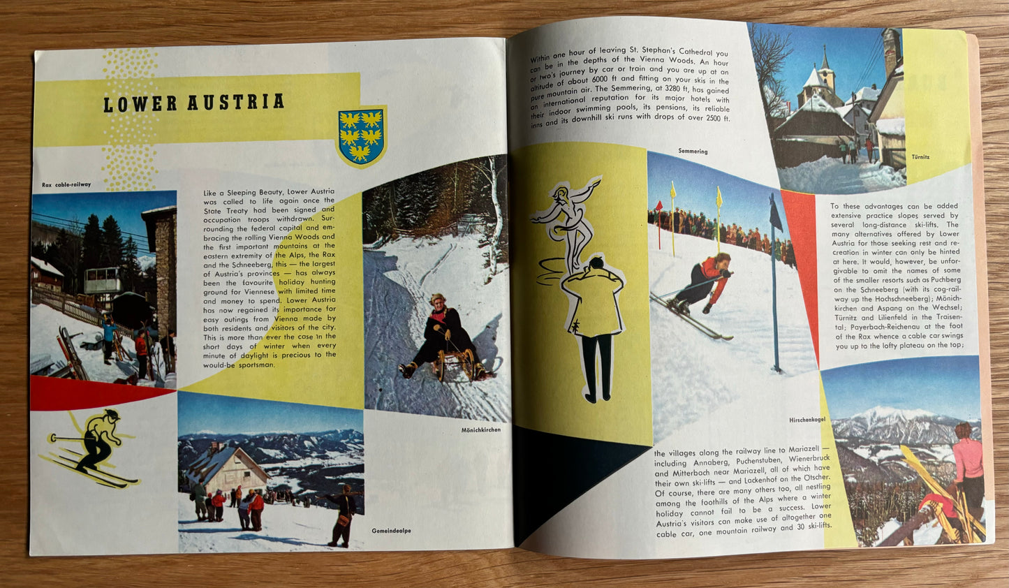 Vintage WINTER IN AUSTRIA Tourist Holiday Booklet Travel 1950’s Wettach