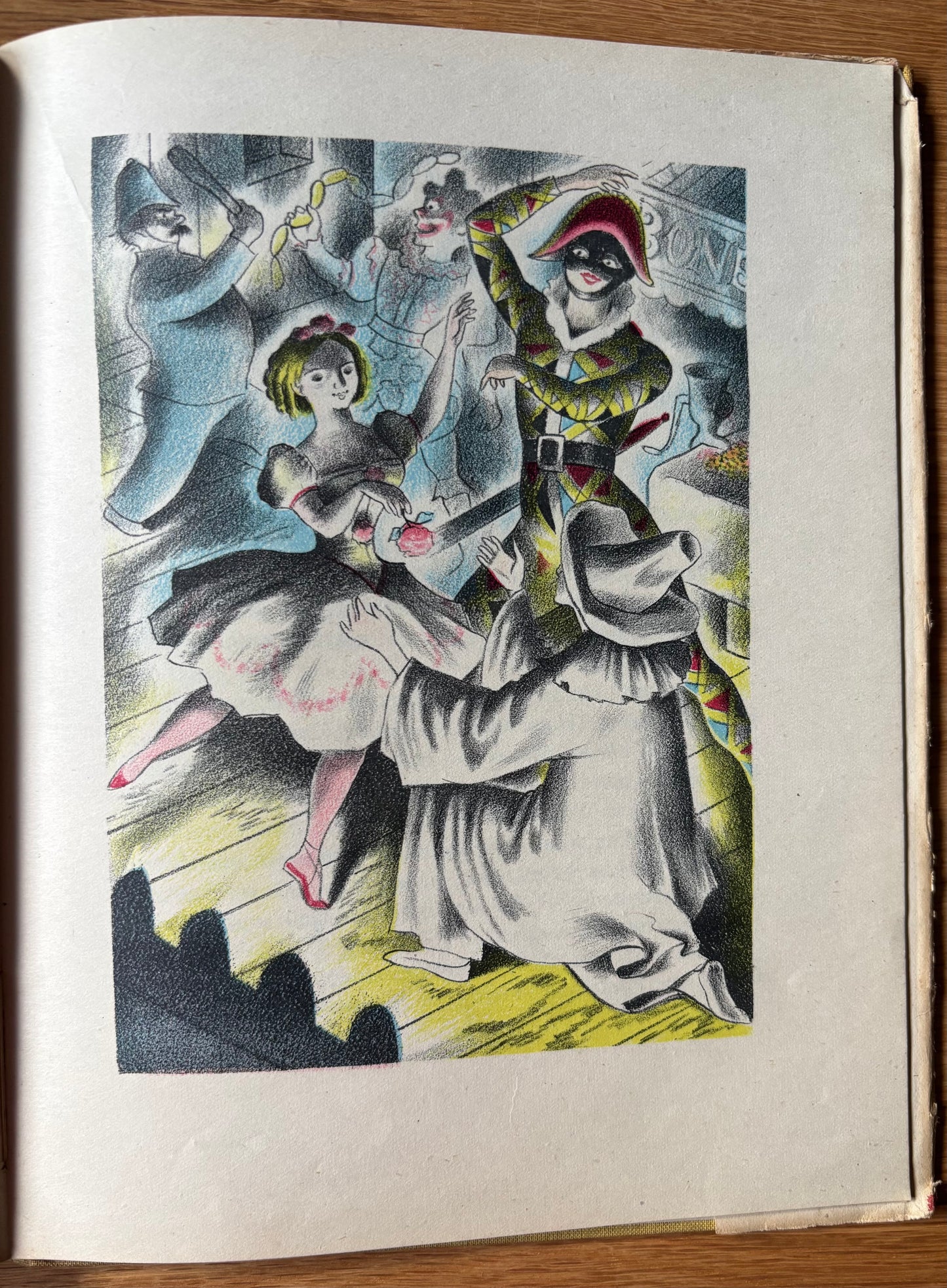 Clarke Hutton HARLEQUINADE 1943 1st Ed Chatto & Windus ILLUSTRATED Clowns Columbine