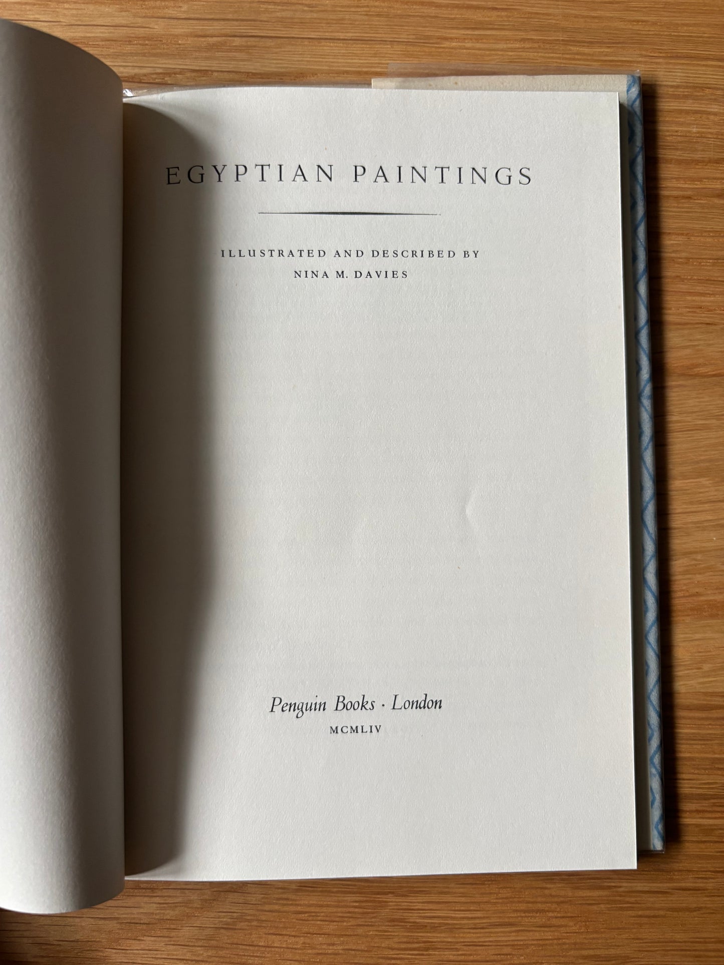 Nina Davies EGYPTIAN PAINTINGS Patricia Lyle King Penguin Book DJ 1954 ART DESIGN K71