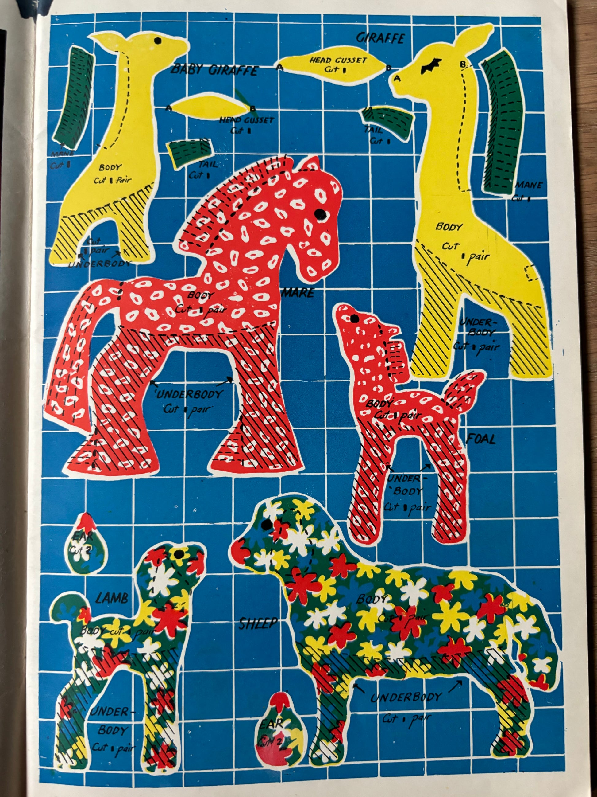 1950 ART AND CRAFT MAGAZINE Fabric Toys CHILD EDUCATION Wedge Shoes - transpontinebooks