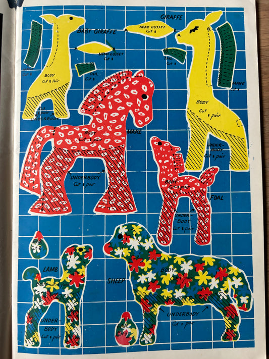 1950 ART AND CRAFT MAGAZINE Fabric Toys CHILD EDUCATION Wedge Shoes - transpontinebooks