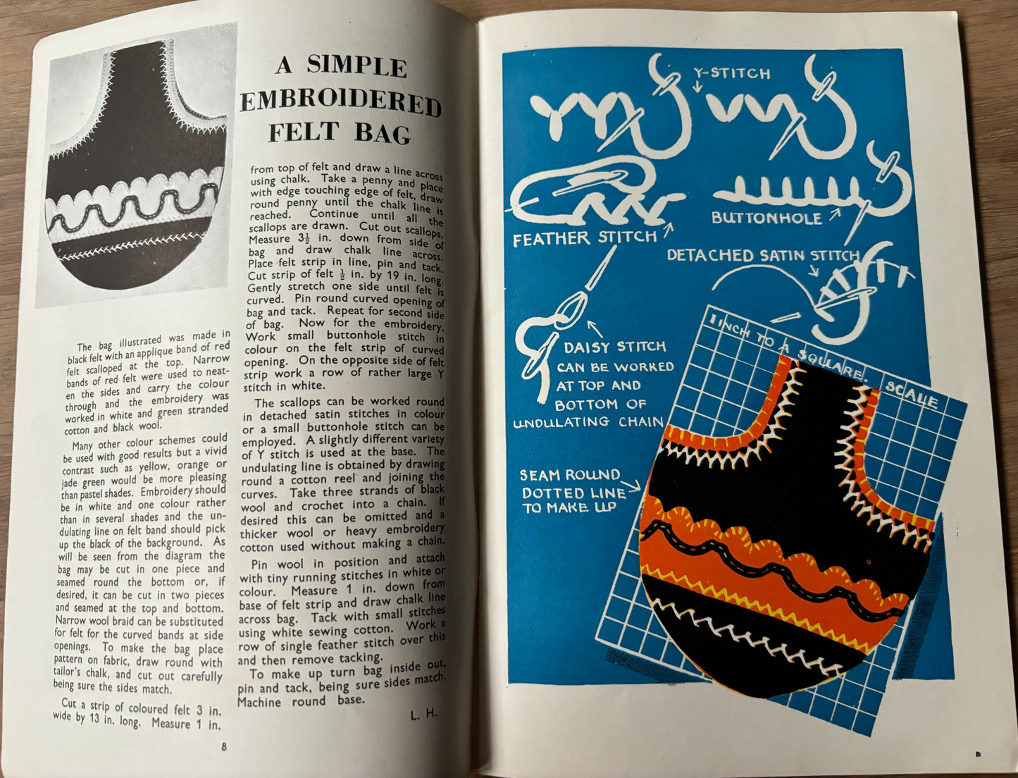 1951 ART AND CRAFT GPO Van MAGAZINE CHILD EDUCATION Floral Patterns - transpontinebooks