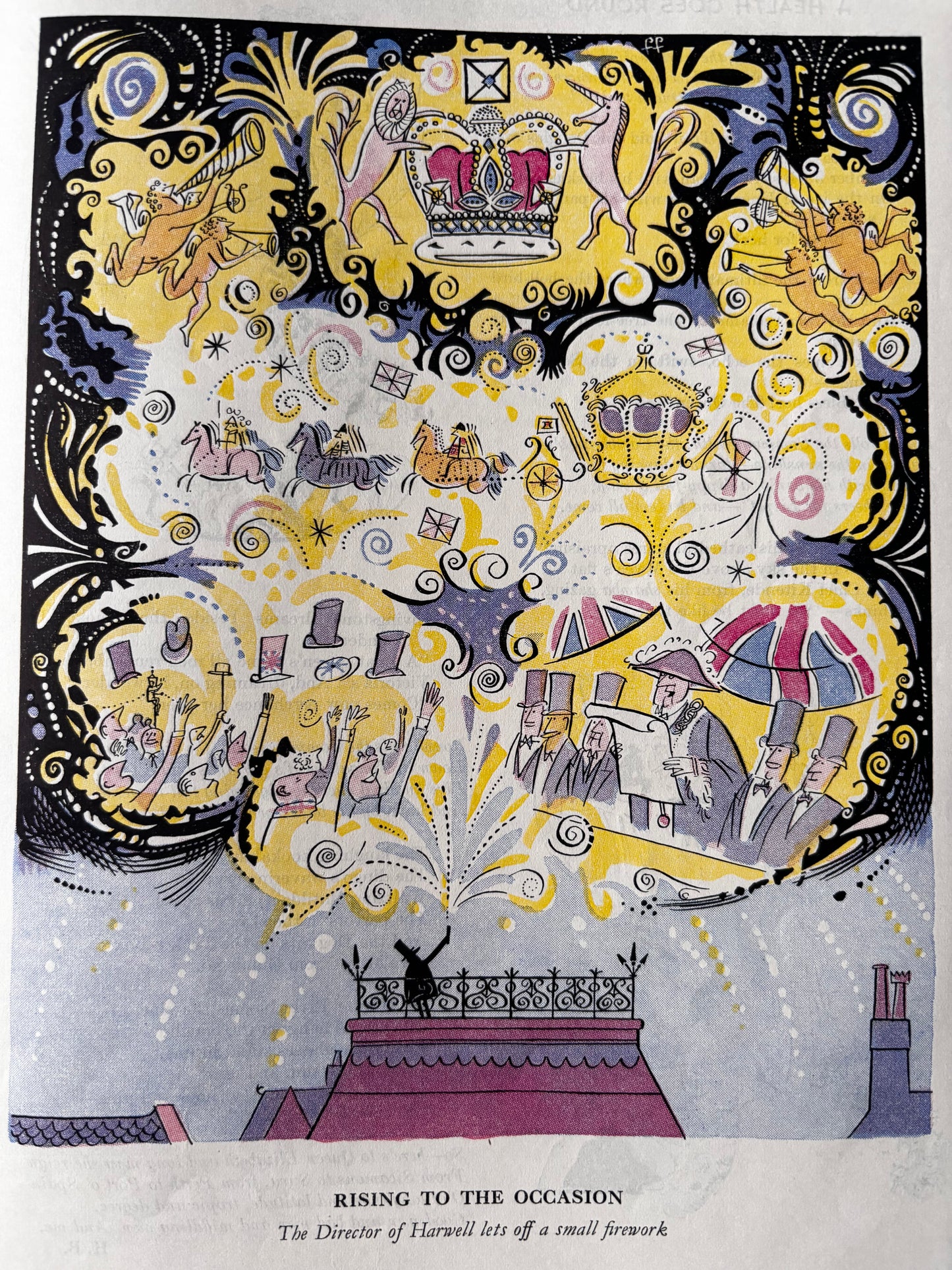 Fougasse PUNCH MAGAZINE Coronation Number June 1953 Ronald Searle