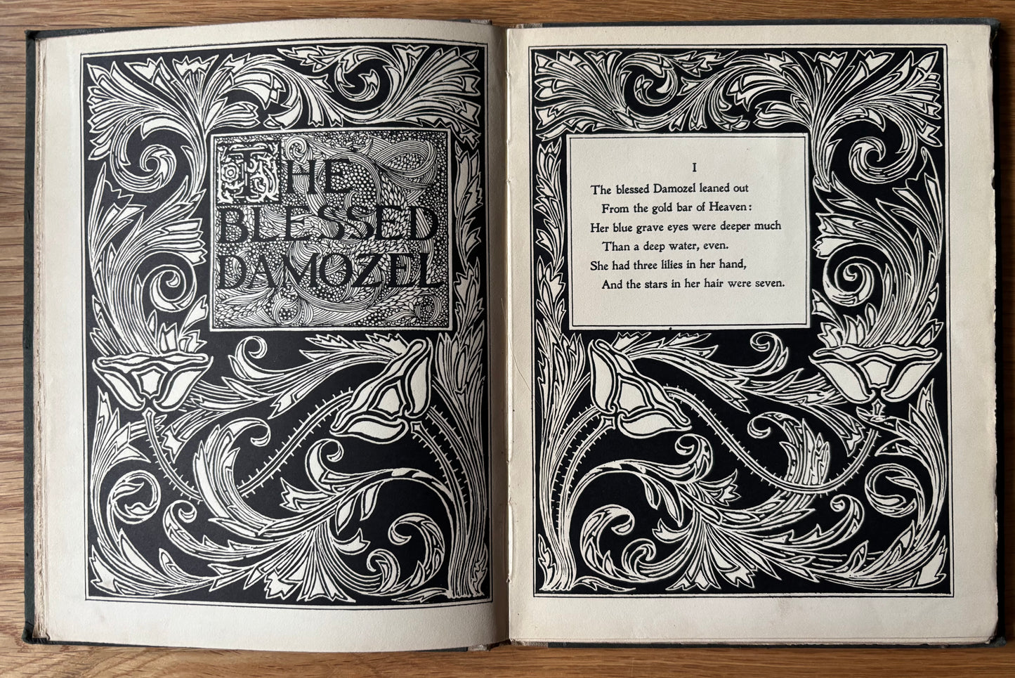 W B MacDougall THE BLESSED DAMOZEL 1909 ART NOUVEAU Poetry ROSSETTI William