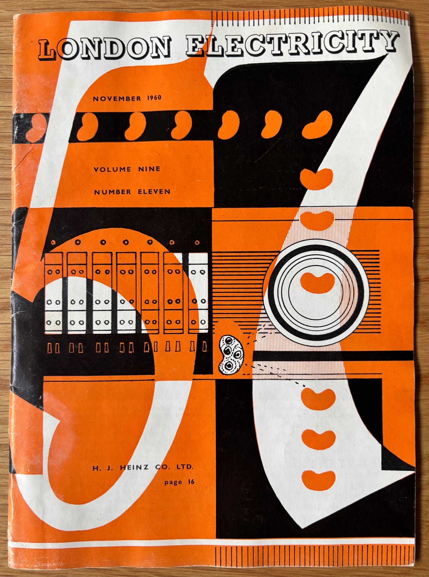 LONDON ELECTRCITY BOARD Magazine H J HEINZ 57 November 1960
