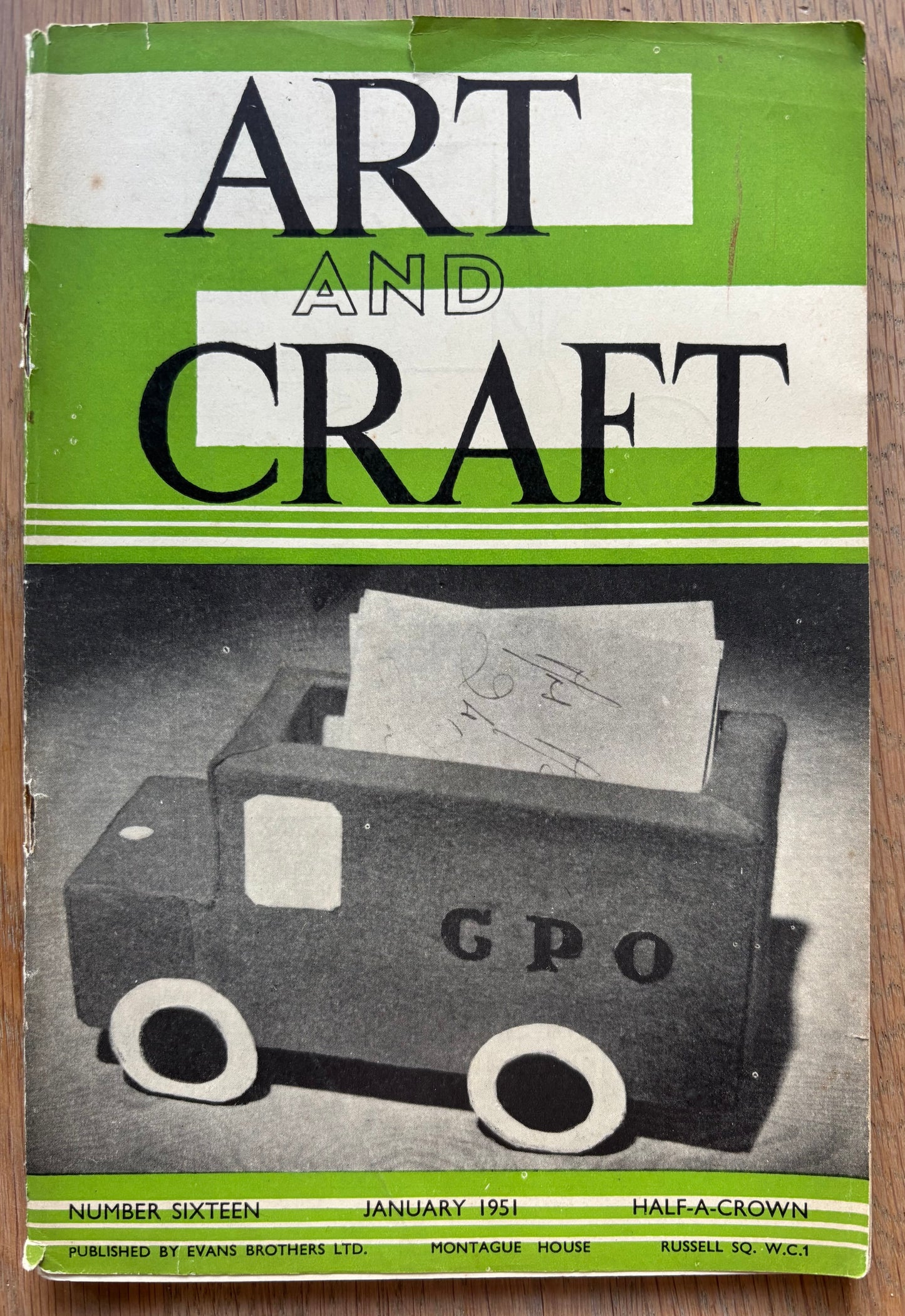 1951 ART AND CRAFT GPO Van MAGAZINE January CHILD EDUCATION Floral Patterns