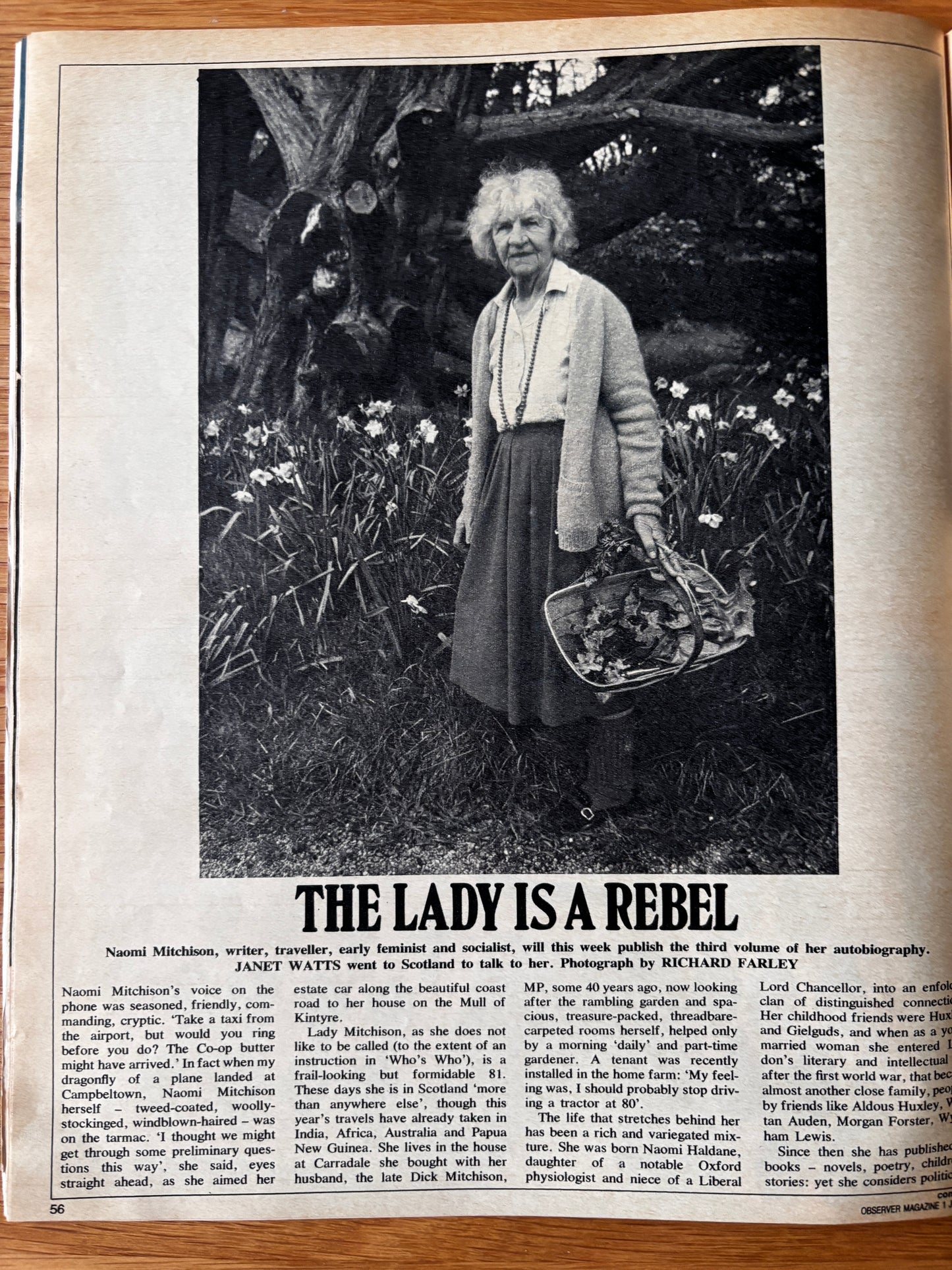 Julia Butler THE OBSERVER MAGAZINE July 1979 CORNWALL TRAVEL