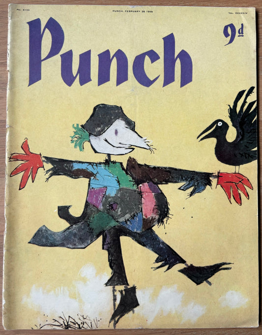 Quentin Blake PUNCH MAGAZINE February 26 1958 Ronald Searle Guinness Advert - transpontinebooks