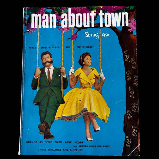1950’s MAN ABOUT TOWN Magazine Spring 1958 Men’s Style Tailoring VINTAGE