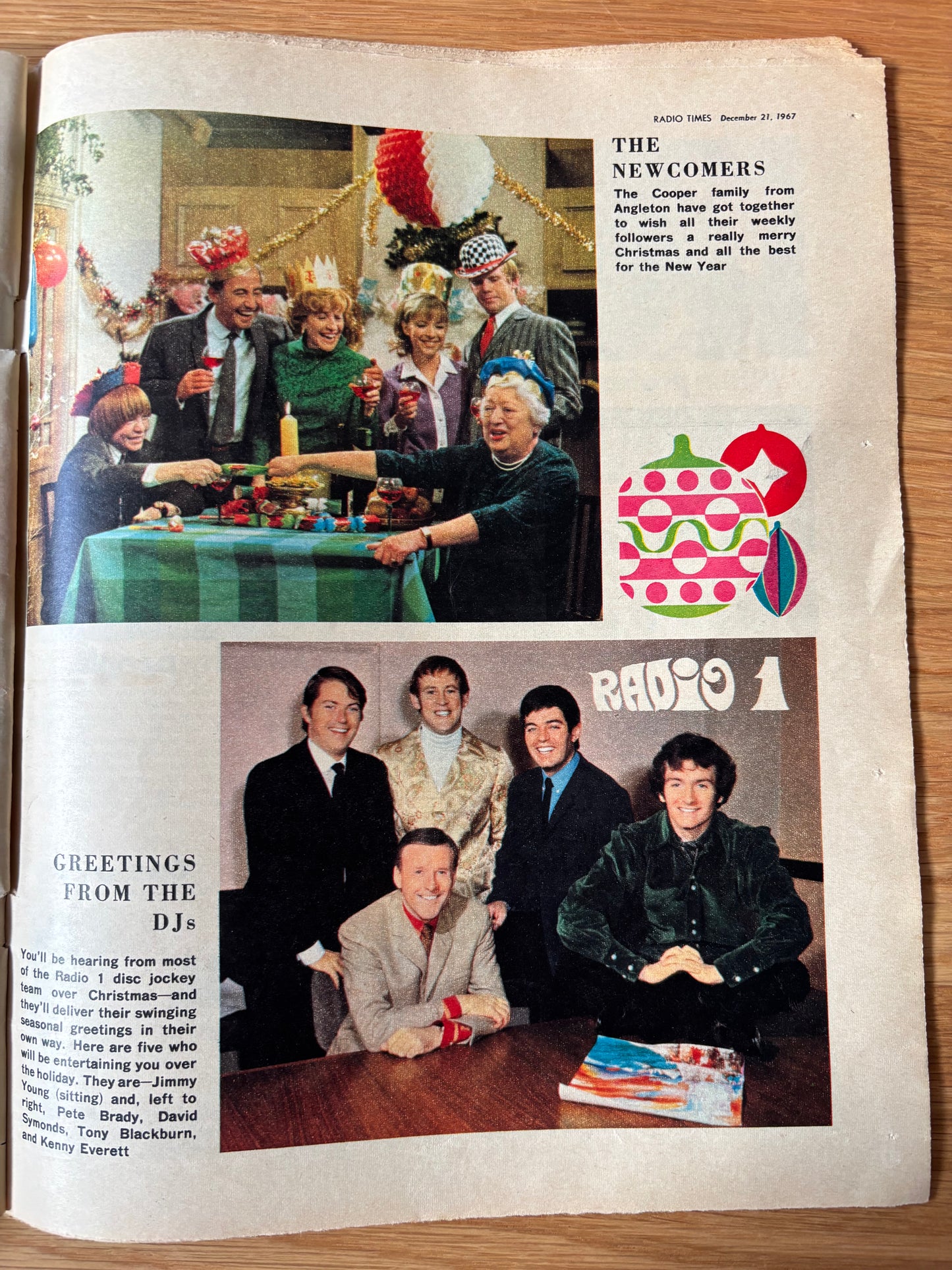 Barry Wilkinson CHRISTMAS RADIO TIMES BBC December 1967 Magazine