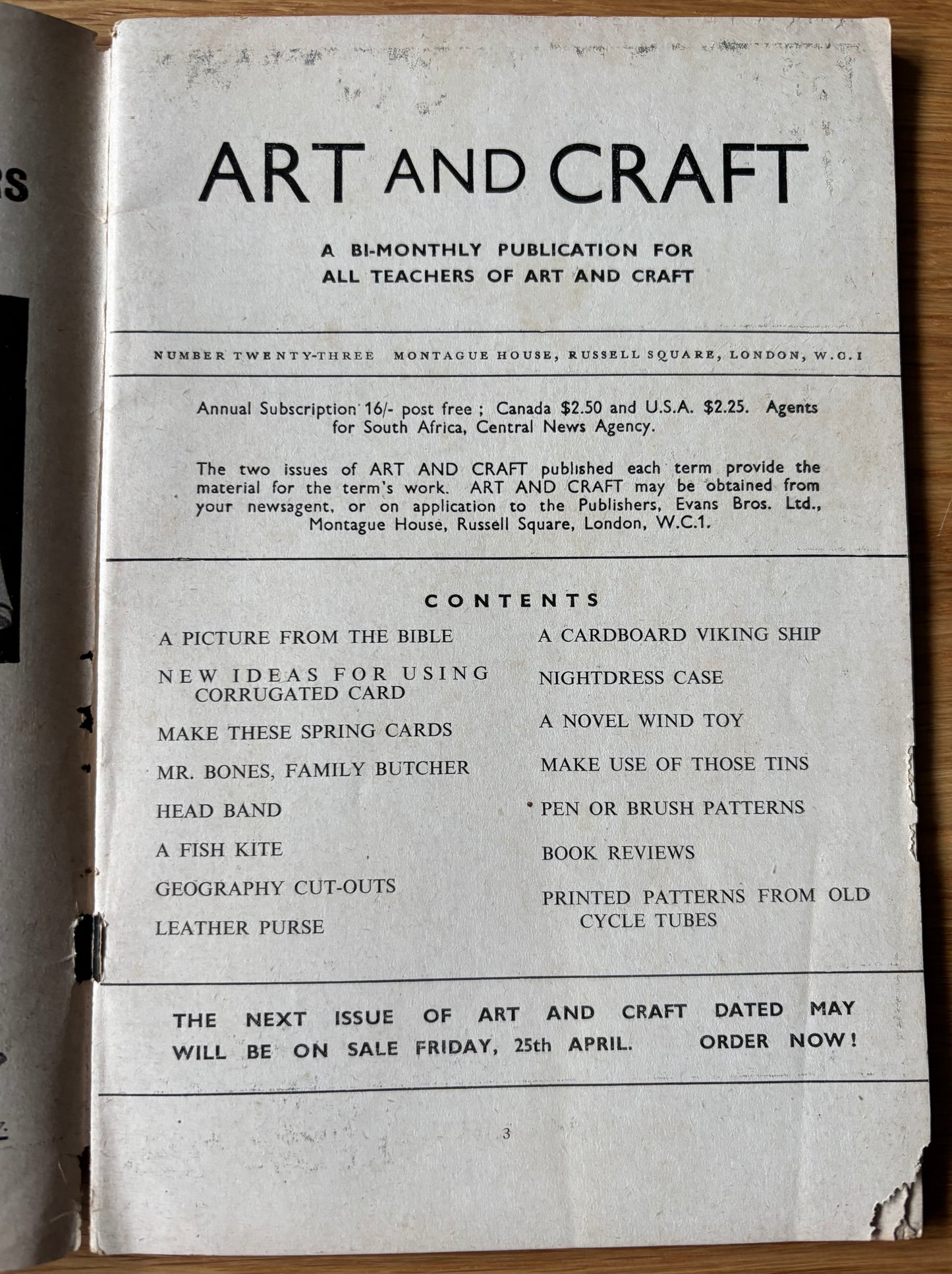 1952 ART AND CRAFT MAGAZINE Easter Spring CHILD EDUCATION March