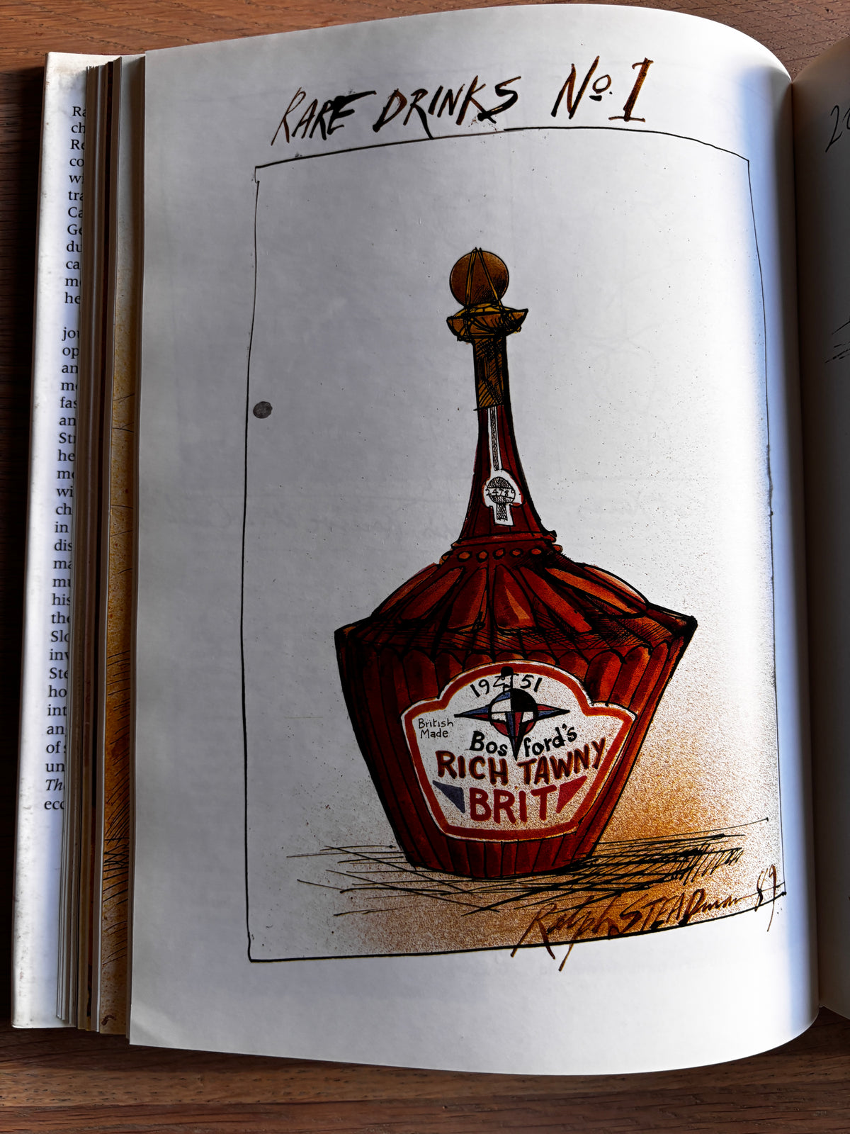 Ralph Steadman Signed THE GRAPES OF RALPH 1st 1992 DJ ILLUSTRATED Wine