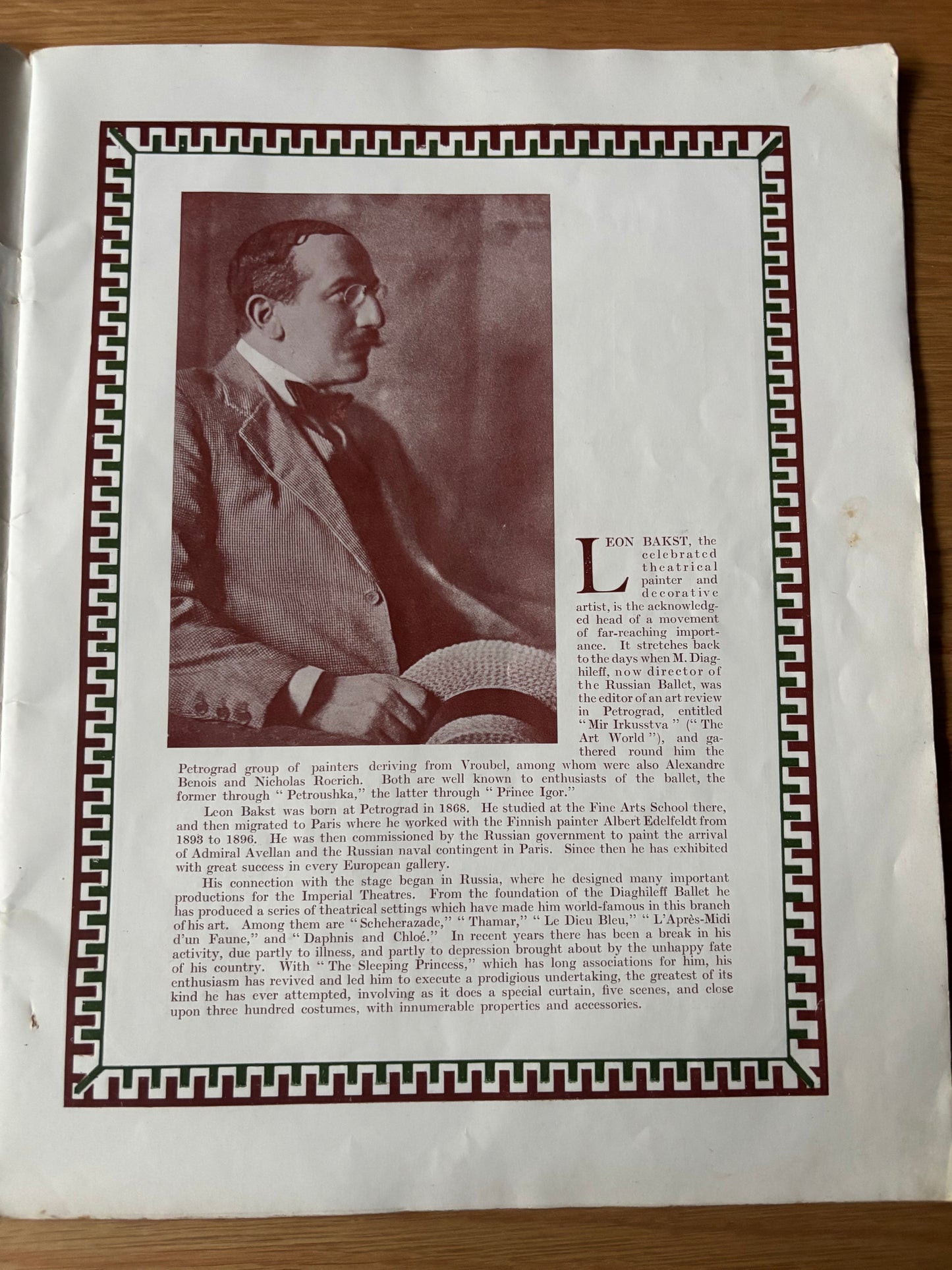 1920's LEON BAKST SLEEPING BEAUTY Ballet Programme 1921 ALHAMBRA THEATRE BEAUTY London