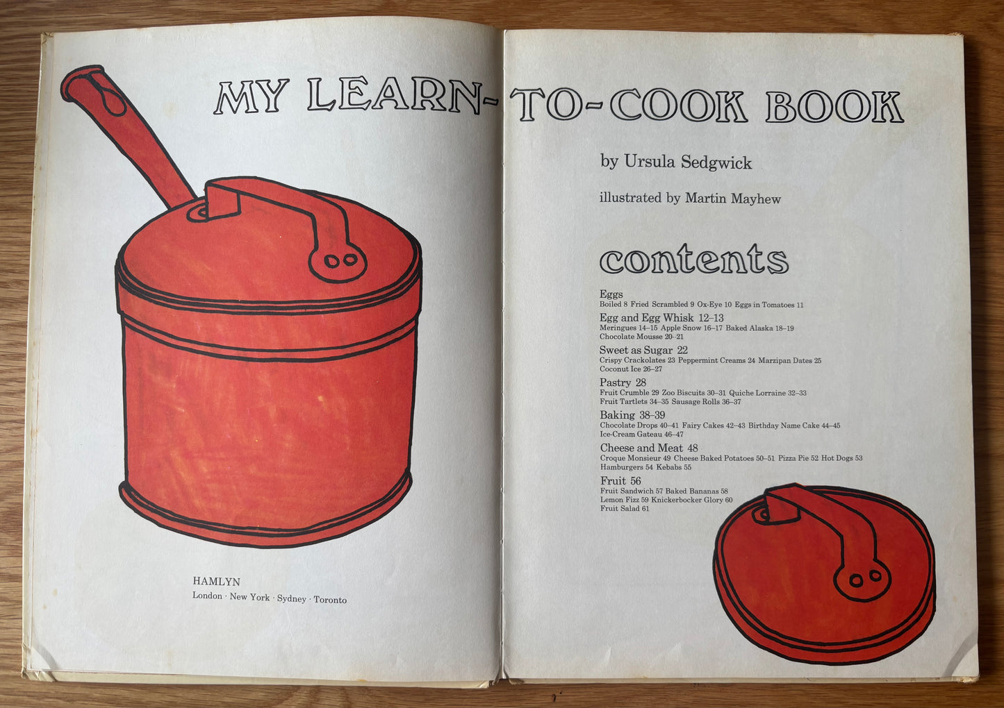 Ursula Sedgwick MY LEARN TO COOK Book Hamyln 8th Imp 1973 Martin Mayhew