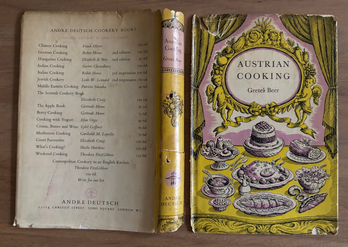 AUSTRIAN COOKING Gretel Beer 2nd Imp DJ 1956 Andre Deutsch COOKERY BOOK Sheila Dunn