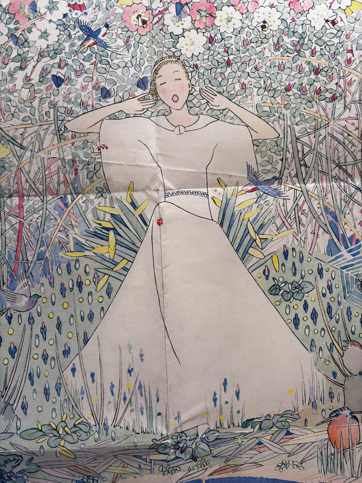 Winifred Marks LARGE SLEEPING BEAUTY POSTER 1934 Child Education School