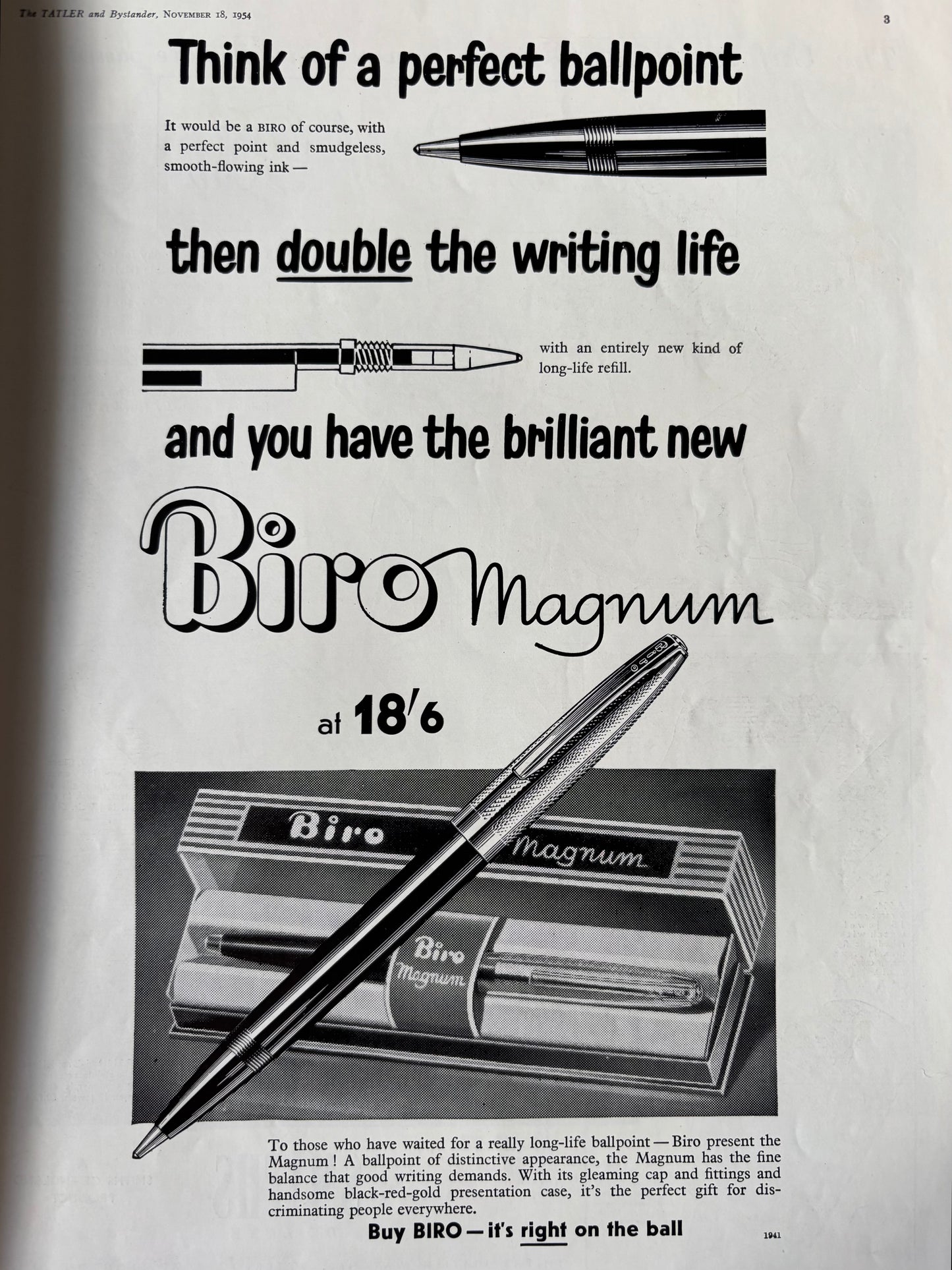 THE TATLER CHRISTMAS NUMBER November 16 1954 MAGAZINE Fred Banbury