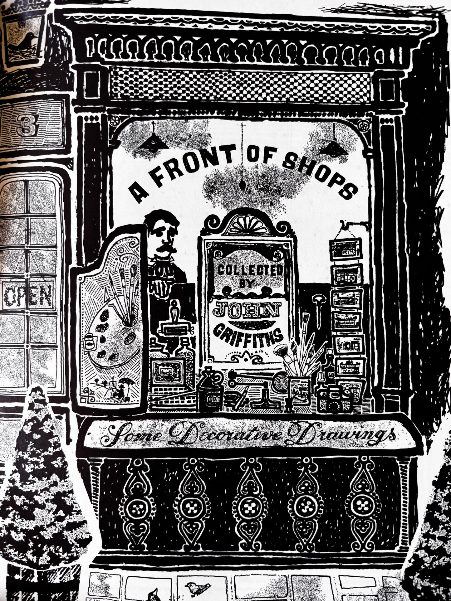 John Griffiths 1950’s Illustrated MOTIF 3 Shenval Press 1959 Lithographs Shopfronts
