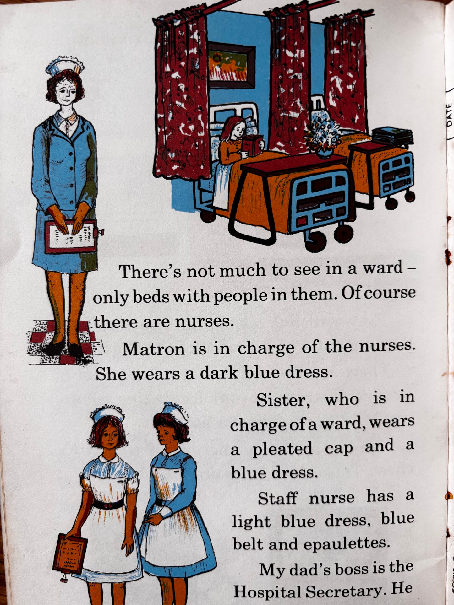 Bernadette Watts HOSPITAL Matter Of Fact METHUEN Norman Geddes Reading Book