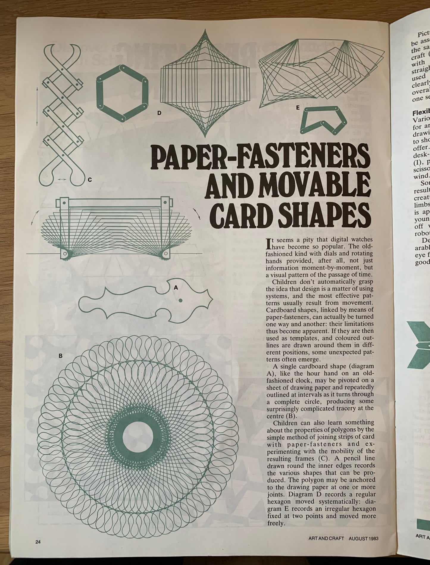 ART AND CRAFT EDUCATION MAGAZINE 1983 Shapes and Sizes - transpontinebooks