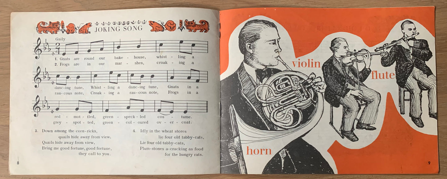 Barker Carol TIME AND TUNE 1959 BBC Broadcasts To Schools MUSIC BOOK 50’s London - transpontinebooks