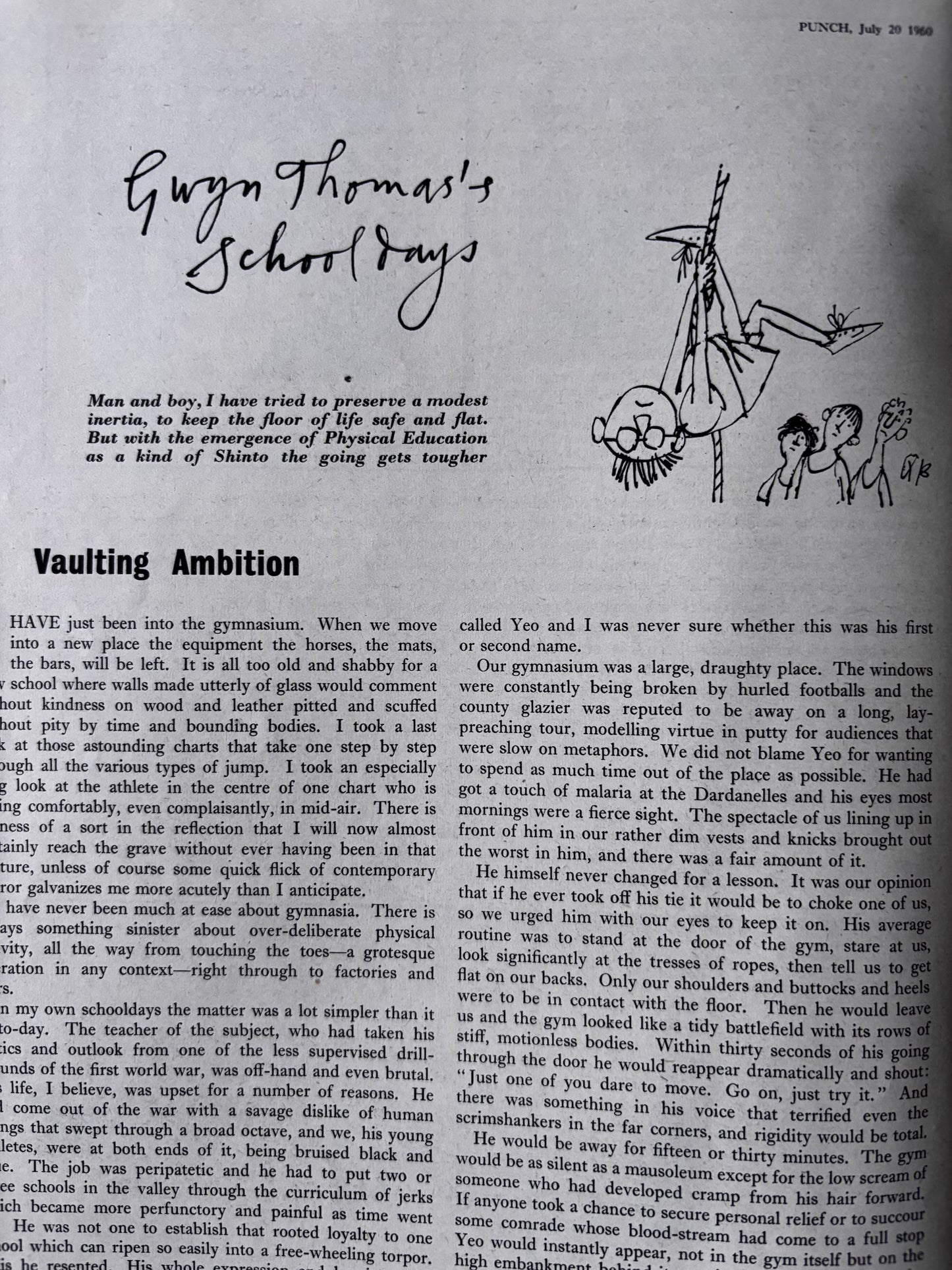 Quentin Blake PUNCH MAGAZINE July 20 1960 Ronald Searle Beach Shells