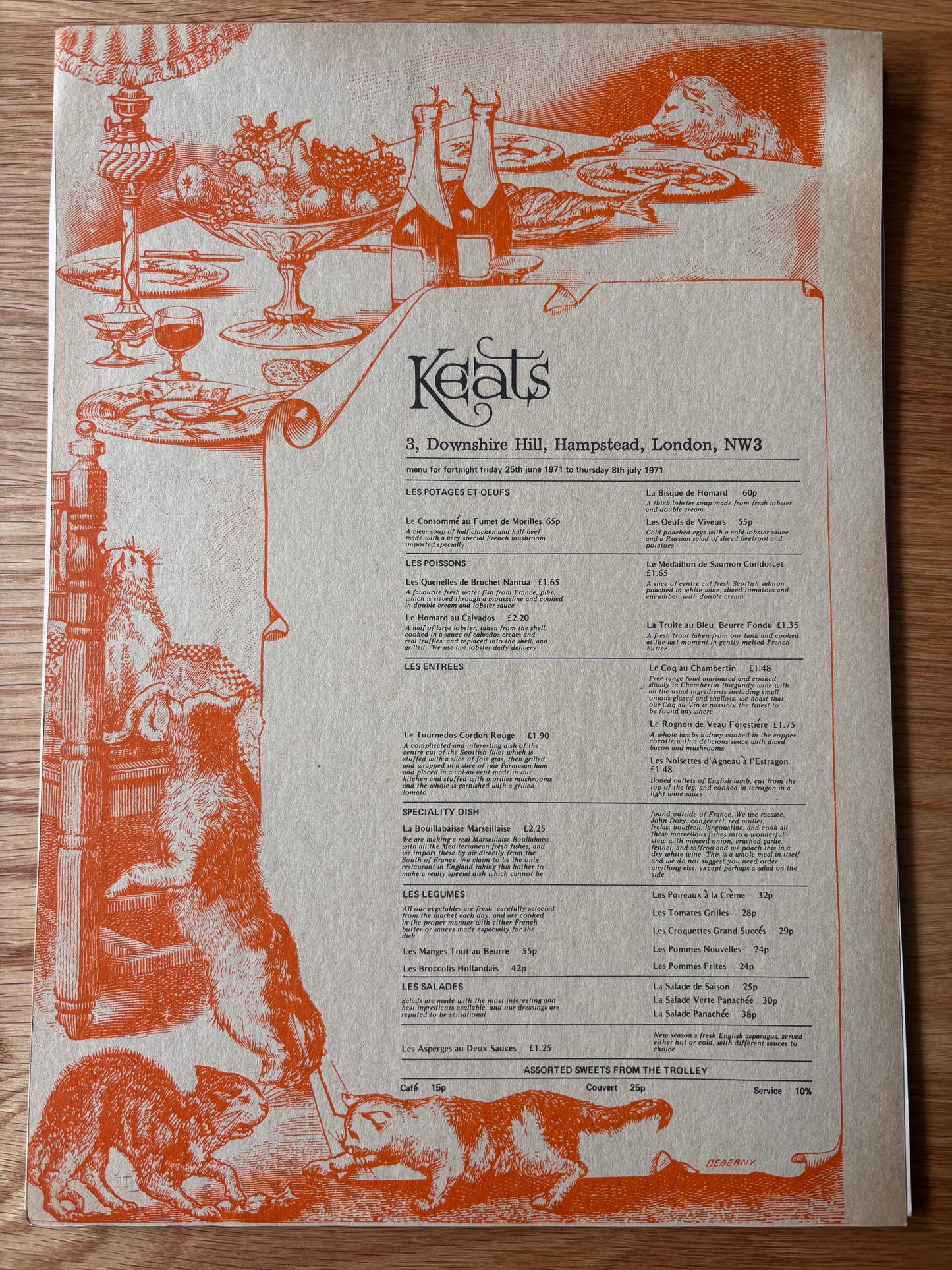 LONDON A LA CARTE Habitat Facsimile Menus DAVID HOCKNEY 3rd Edition Conran Design