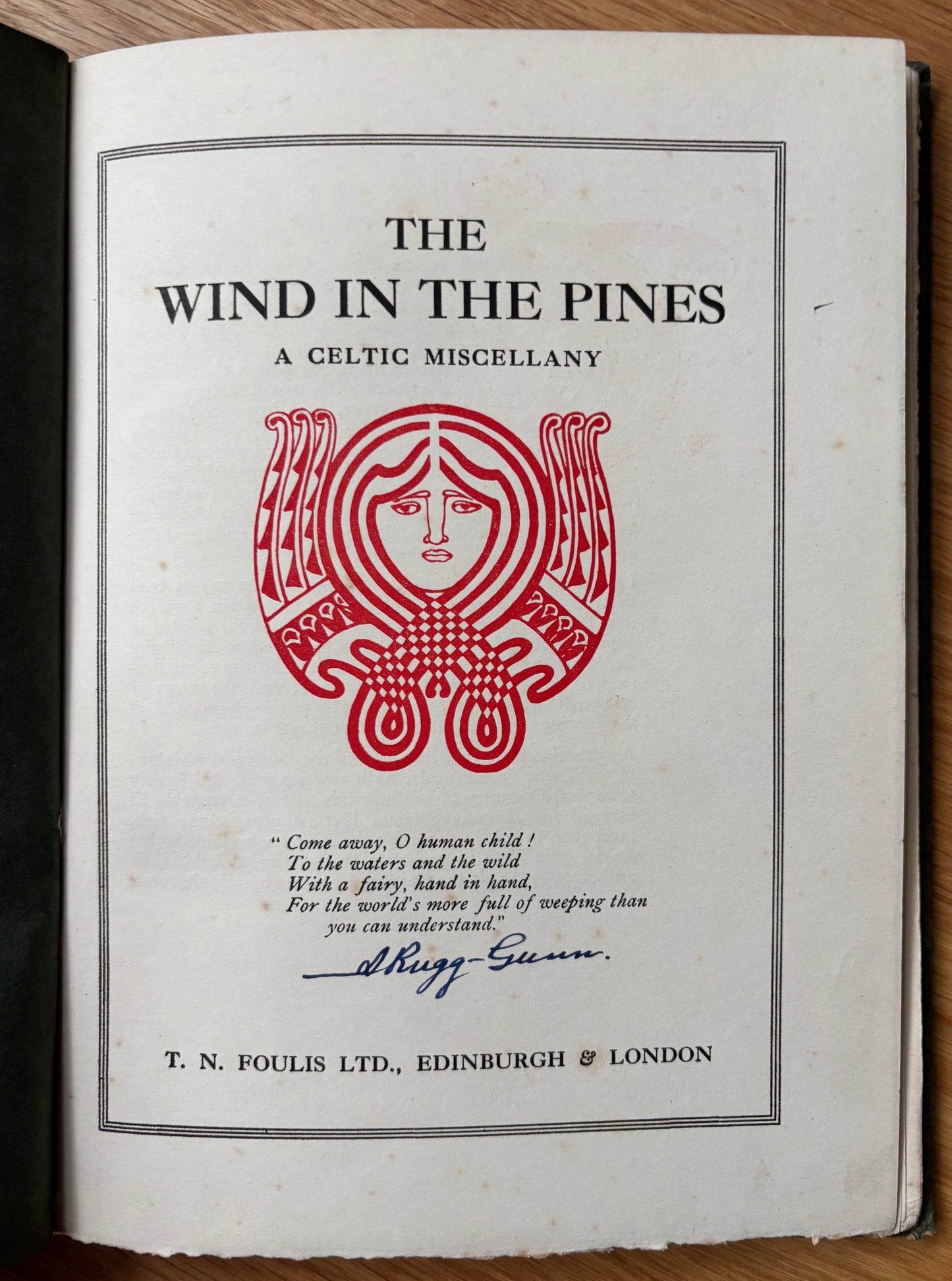 CELTIC POETRY WIND IN THE PINES John Duncan Art Nouveau 1922 Foulis SCOTTISH