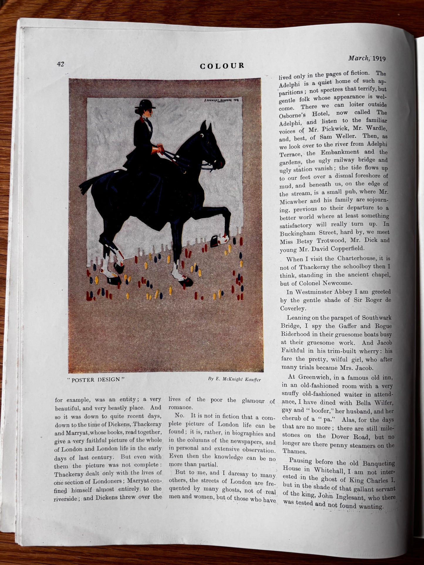 Hal Hurst COLOUR MAGAZINE March 1919 ADVERTS ART McKnight Kauffer Illustrated