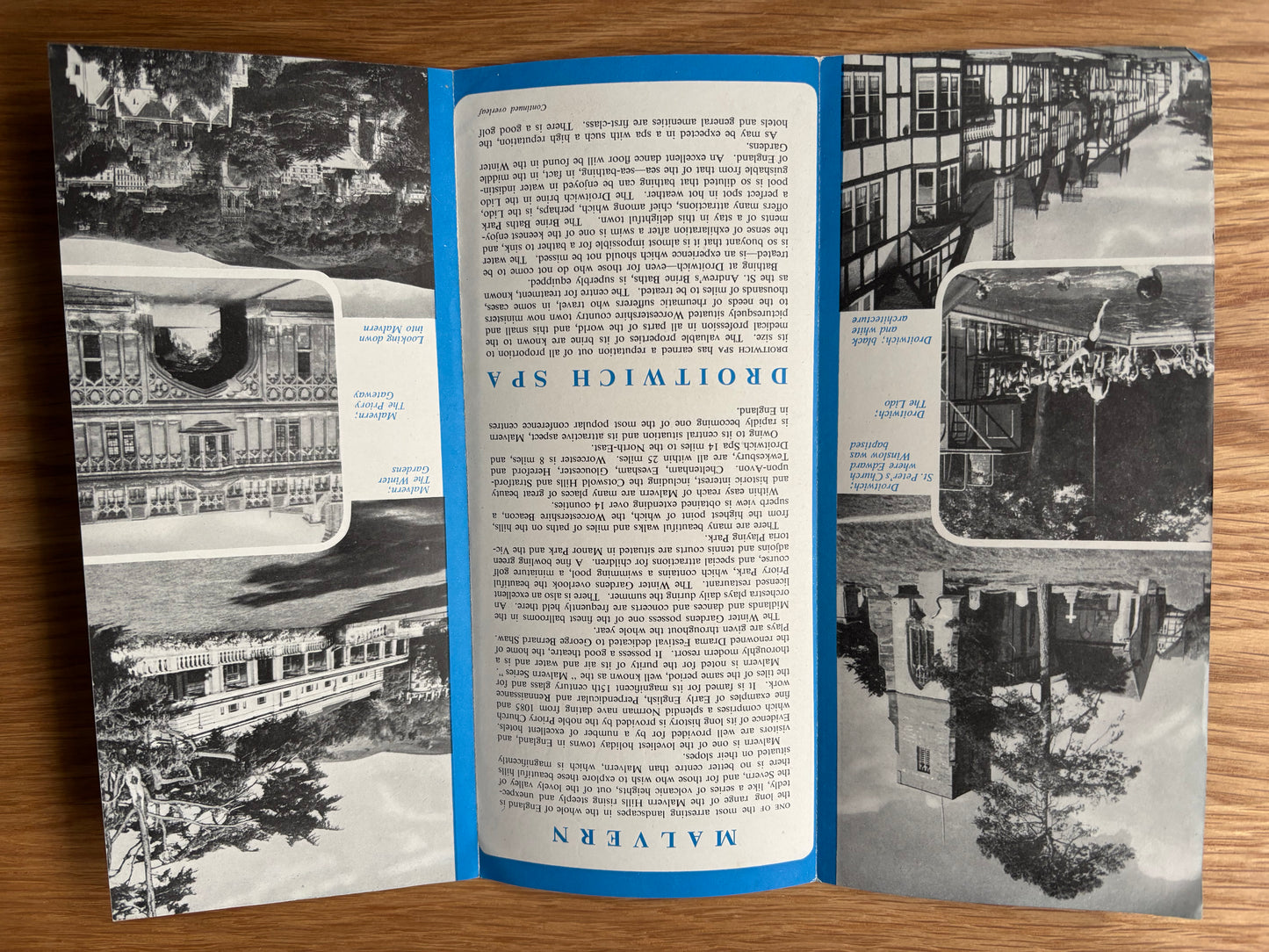 1950's DROITWICH & MALVERN Come To Britain Leaflet No 4D