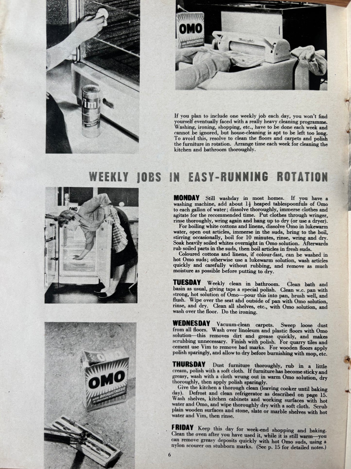 1950’s SPRING CLEANING UP TO DATE OMO VIM BOOKLET