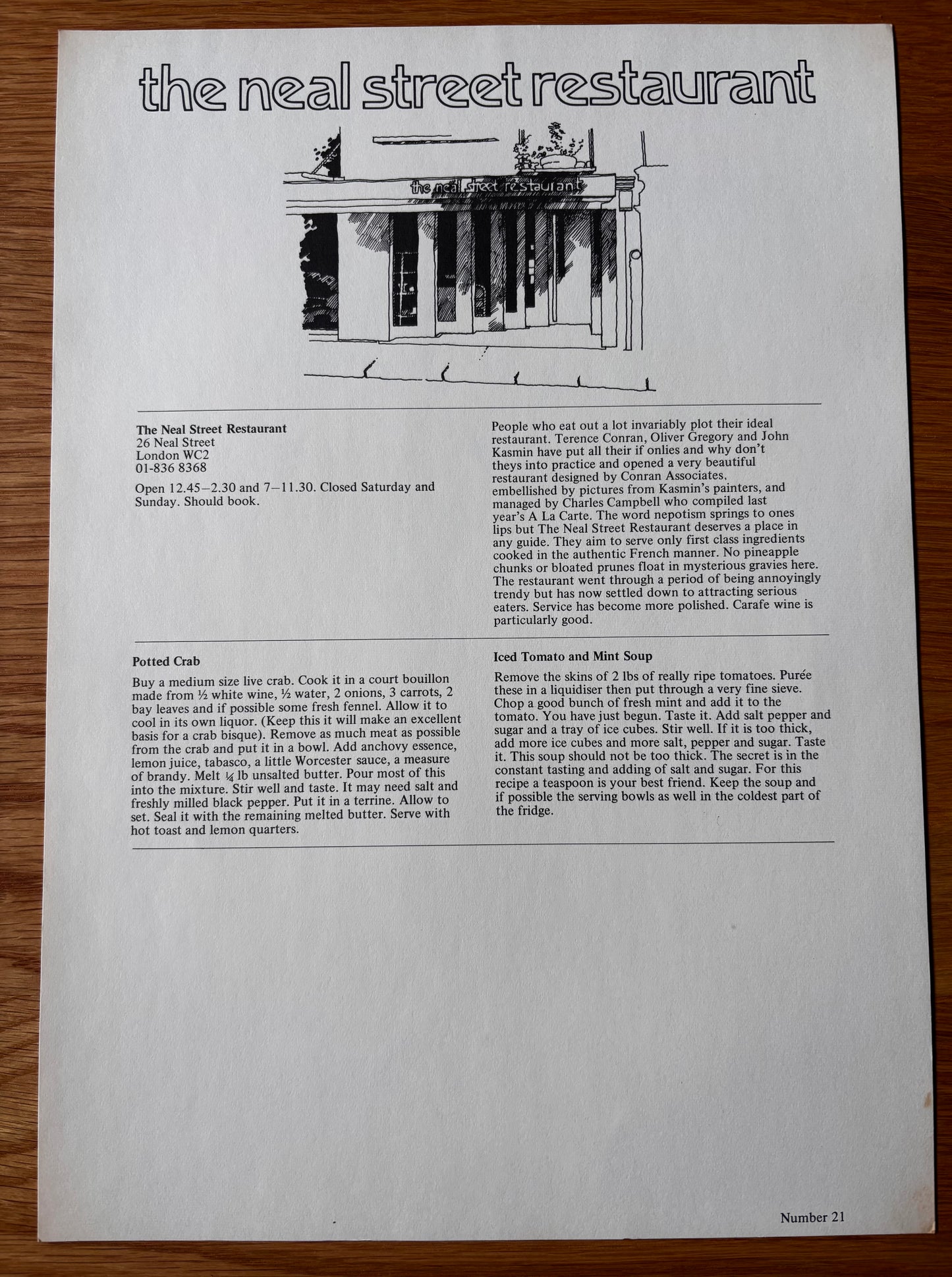 LONDON A LA CARTE Habitat 30 Facsimile Menus DAVID HOCKNEY Conran Design Ray Ogden