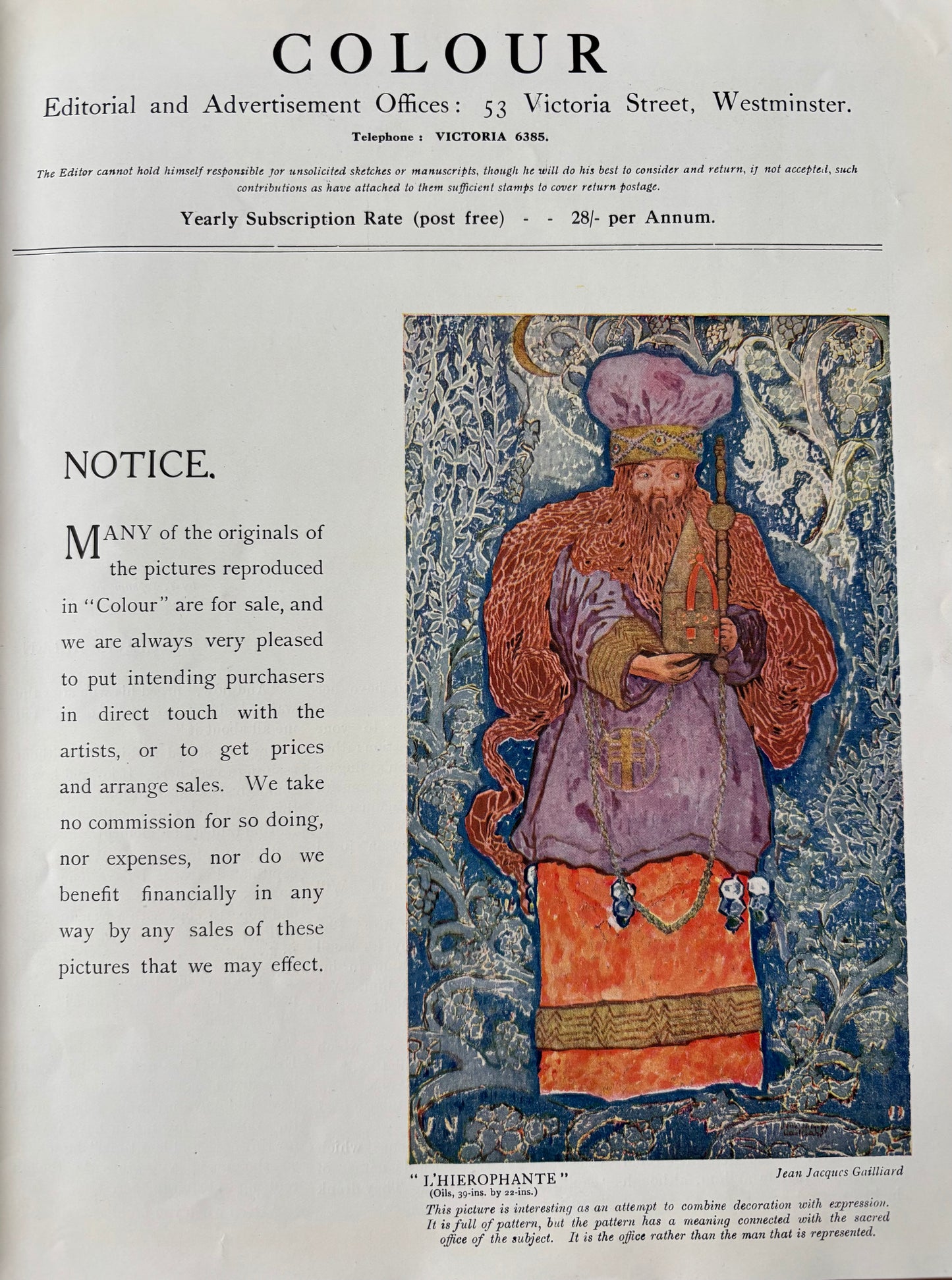 Dod Proctor COLOUR MAGAZINE October 1919 ADVERTS ART Illustrated