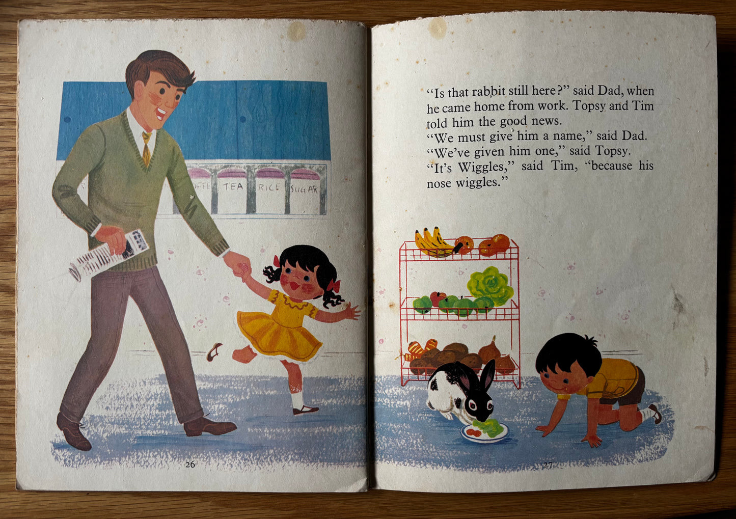 TOPSY AND TIM’S WEDNESDAY BOOK 1st Ed 1961 Blackie RABBIT STORY