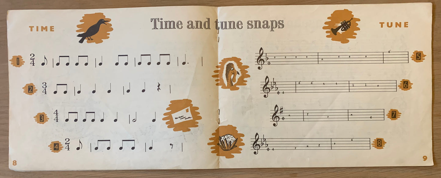 Stan Krol TIME AND TUNE Summer 1955 Illus Art BBC Music Book SCHOOLS SONGBOOK - transpontinebooks