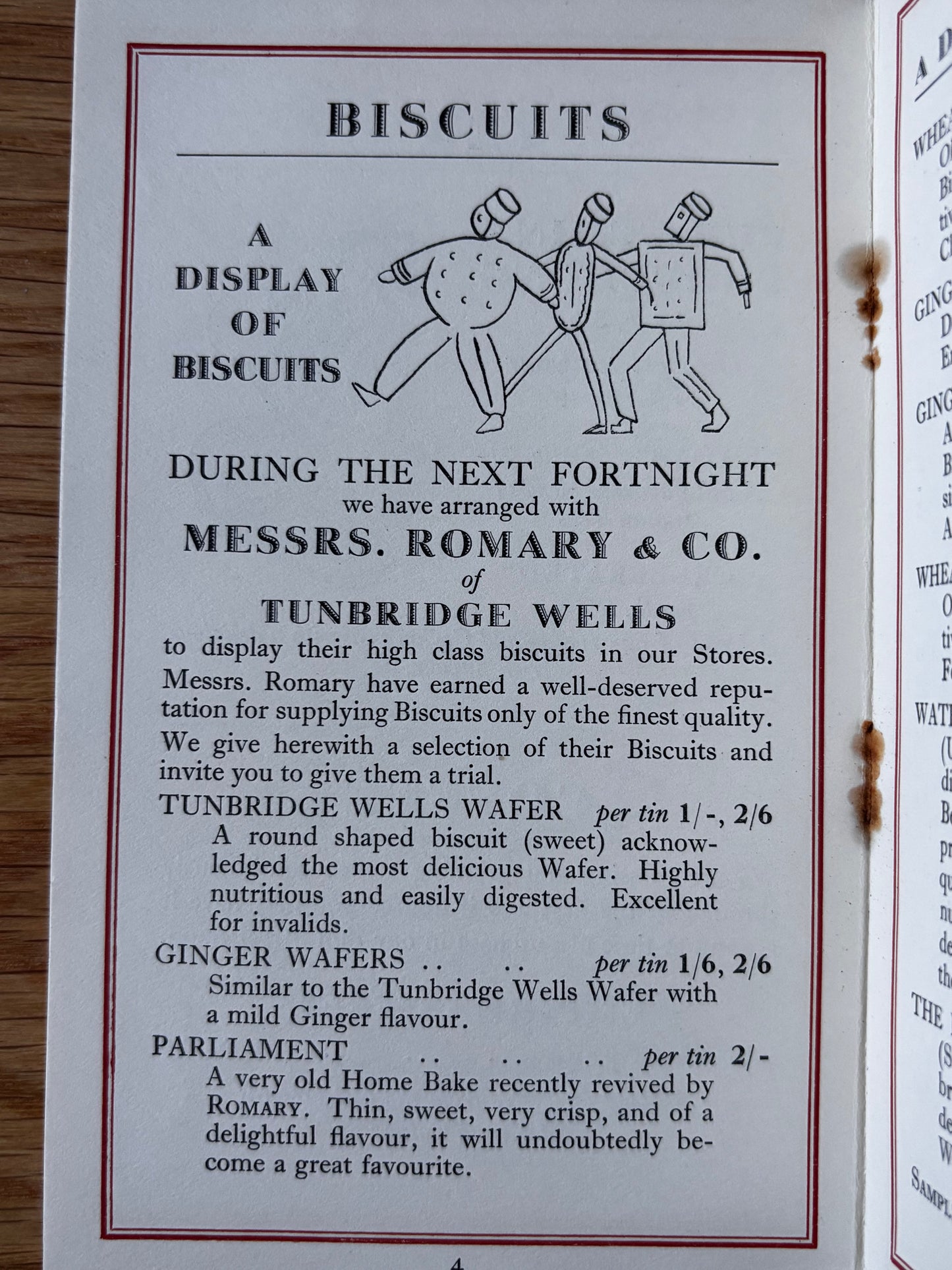 1930’s BARROW’S BIRMINGHAM Illustrated Seasonal Food Booklet SHOP May 1930